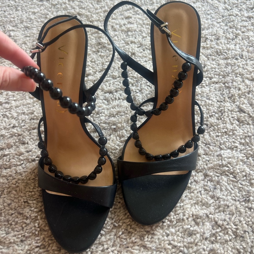 From Italy! Black Strappy Women's Sandals